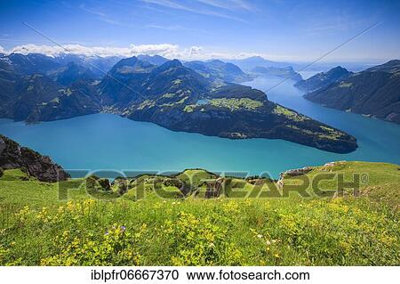Stock Image - View from Fronalpstock, Switzerland, Europe. Fotosearch
