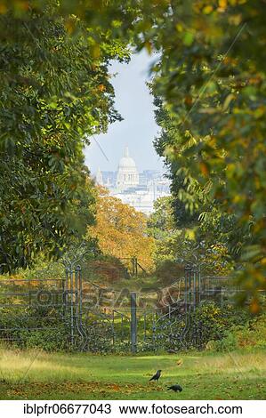 Stock Image - View from King Henry's Mound, Richmond Park, London, England, United Kingdom, Europe. Fotosearch