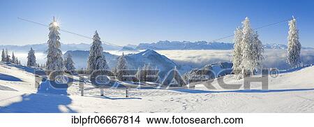 Picture - View from the Rigi, Switzerland, Europe. Fotosearch