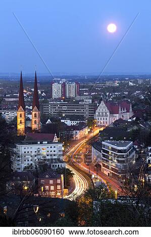 View of Bielefeld at dusk, Kreuzstraße, Neustädter Marienkirche, District Court, Klinikum Mitte, Bielefeld, East Westphalia, North Rhine-Westphalia, Germany, Europe View Large Photo Image Stock Image - View of Bielefeld at dusk, Kreuzstraße, Neustädter Marienkirche, District Court, Klinikum Mitte, Bielefeld, East Westphalia, North Rhine-Westphalia, Germany, Europe. Fotosearch