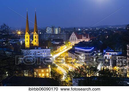 View of Bielefeld at dusk, Kreuzstraße, Neustädter Marienkirche, District Court, Klinikum Mitte, Bielefeld, East Westphalia, North Rhine-Westphalia, Germany, Europe View Large Photo Image Stock Image - View of Bielefeld at dusk, Kreuzstraße, Neustädter Marienkirche, District Court, Klinikum Mitte, Bielefeld, East Westphalia, North Rhine-Westphalia, Germany, Europe. Fotosearch