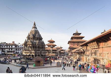 View of Durbar square, buddhist temples, destroyed at earthquake April 2015, Patan, Nepal, Asia View Large Photo Image Picture - View of Durbar square, buddhist temples, destroyed at earthquake April 2015, Patan, Nepal, Asia. Fotosearch