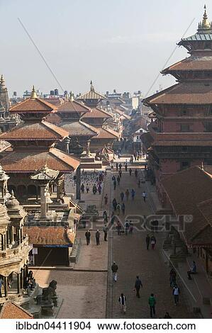 View of Durbar square, buddhist temples, destroyed at earthquake April 2015, Patan, Nepal, Asia View Large Photo Image Picture - View of Durbar square, buddhist temples, destroyed at earthquake April 2015, Patan, Nepal, Asia. Fotosearch