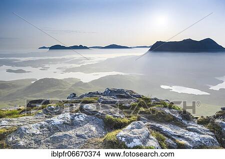 Picture - View of Suilven and Cul Mor, Sutherland, Scotland, Great Britain. Fotosearch