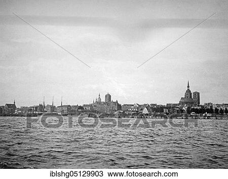 View of the city of Stralsund from the Strelasund, historical photo, ca. 1920, Stralsund, Pomerania, Germany, Europe View Large Photo Image Stock Image - View of the city of Stralsund from the Strelasund, historical photo, ca. 1920, Stralsund, Pomerania, Germany, Europe. Fotosearch
