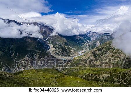View over Upper Marsyangdi valley, near Braga, Manang District, Nepal, Asia View Large Photo Image Stock Photograph - View over Upper Marsyangdi valley, near Braga, Manang District, Nepal, Asia. Fotosearch