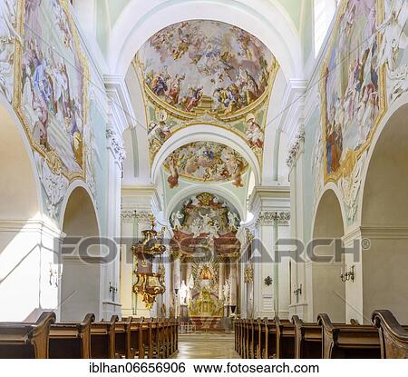 View to the altar and fresco cycle on the life of Mary Work of the baroque painter Johann Wenzel Bergl 1719-1789, Basilica Mariazell in the Vienna Woods, Lower Austria, Austria, Europe View Large Photo Image Stock Photograph - View to the altar and fresco cycle on the life of Mary Work of the baroque painter Johann Wenzel Bergl 1719-1789, Basilica Mariazell in the Vienna Woods, Lower Austria, Austria, Europe. Fotosearch