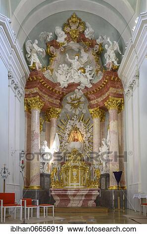 View to the altar, Basilica Mariazell in the Vienna Woods, Lower Austria, Austria, Europe View Large Photo Image Stock Photo - View to the altar, Basilica Mariazell in the Vienna Woods, Lower Austria, Austria, Europe. Fotosearch