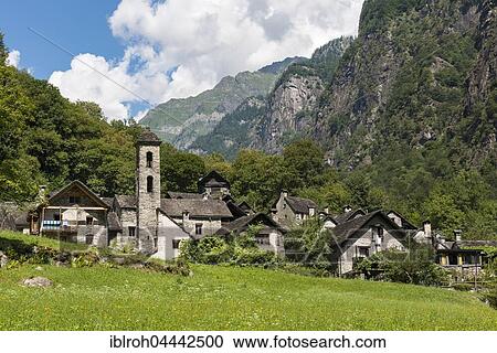 Village of Foroglio, Bavona Valley, Valle Bavona, Canton of Ticino, Switzerland, Europe View Large Photo Image Stock Image - Village of Foroglio, Bavona Valley, Valle Bavona, Canton of Ticino, Switzerland, Europe. Fotosearch