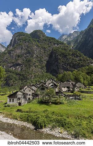 Village of Roseto, Bavona Valley, Valle Bavona, Canton of Ticino, Switzerland, Europe View Large Photo Image Stock Image - Village of Roseto, Bavona Valley, Valle Bavona, Canton of Ticino, Switzerland, Europe. Fotosearch