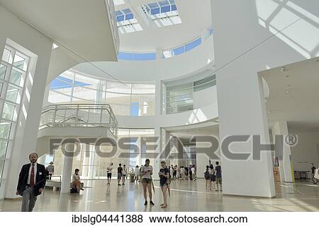 Visitors in hall of J. Paul Getty Museum, the Getty, Los Angeles, California, USA, North America View Large Photo Image Stock Photo - Visitors in hall of J. Paul Getty Museum, the Getty, Los Angeles, California, USA, North America. Fotosearch