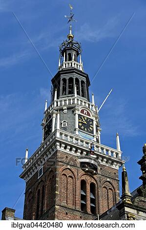 Waaggebouw, weigh house tower, Alkmaar, Netherlands View Large Photo Image Stock Image - Waaggebouw, weigh house tower, Alkmaar, Netherlands. Fotosearch