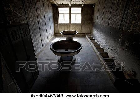 Washroom, Memorial Concentration Camp Sachsenhausen, Oranienburg, Brandenburg, Germany, Europe View Large Photo Image Stock Photo - Washroom, Memorial Concentration Camp Sachsenhausen, Oranienburg, Brandenburg, Germany, Europe. Fotosearch