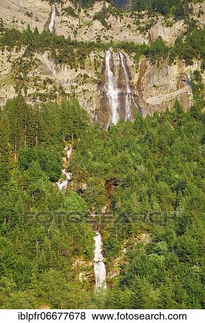 Waterfall in the Simmental, Bern, Switzerland, Europe View Large Photo Image Stock Photo - Waterfall in the Simmental, Bern, Switzerland, Europe. Fotosearch