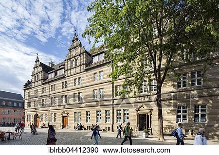 Stock Image - Wedding House from 1617, municipal festival and celebration center, Weser Renaissance, Hamelin historic center, Lower Saxony, Germany, Europe. Fotosearch