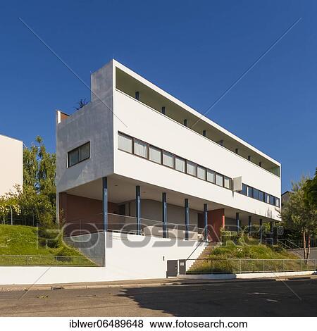 Stock Photo - Weissenhof Museum in the House of Le Corbusier, Weissenhof Colony, Weissenhof, Bauhaus, Stuttgart, Baden-Württemberg, Germany, Europe. Fotosearch