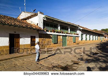 White Houses and Cobblestone Street, Colonial City of Barichara, Santander, Colombia, South America View Large Photo Image Stock Image - White Houses and Cobblestone Street, Colonial City of Barichara, Santander, Colombia, South America. Fotosearch