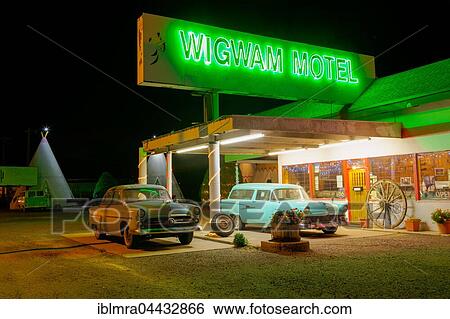 Wigwam Motel at night, Holbrook, Arizona, USA, North America View Large Photo Image Stock Photograph - Wigwam Motel at night, Holbrook, Arizona, USA, North America. Fotosearch