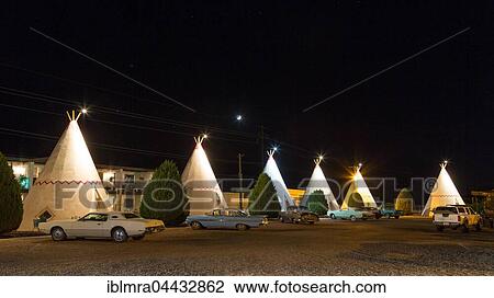 Wigwam Motel at night, tepees, Holbrook, Arizona, USA, North America View Large Photo Image Stock Image - Wigwam Motel at night, tepees, Holbrook, Arizona, USA, North America. Fotosearch