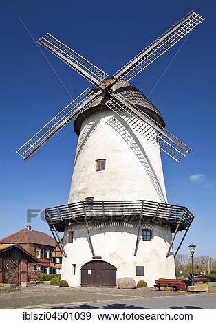 Windmill, Ennigerloh, Münsterland, North Rhine-Westphalia, Germany, Europe View Large Photo Image Stock Photo - Windmill, Ennigerloh, Münsterland, North Rhine-Westphalia, Germany, Europe. Fotosearch