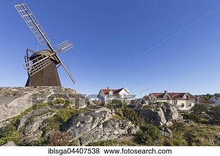 Windmill, Fiskebäckskil, Bohuslän, West Sweden, Sweden, Europe View Large Photo Image Stock Photo - Windmill, Fiskebäckskil, Bohuslän, West Sweden, Sweden, Europe. Fotosearch