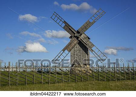 Windmill, Folk Culture Centre, Angla, Saaremaa, Estonia, Europe View Large Photo Image Stock Photo - Windmill, Folk Culture Centre, Angla, Saaremaa, Estonia, Europe. Fotosearch
