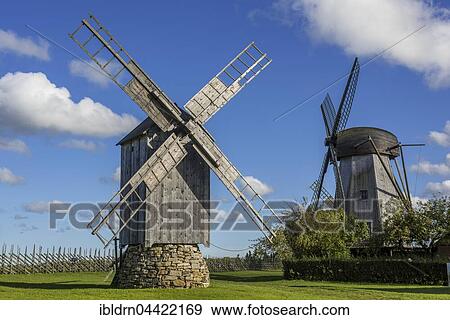 Windmills, Folk Culture Centre, Angla, Saaremaa, Estonia, Europe View Large Photo Image Stock Photo - Windmills, Folk Culture Centre, Angla, Saaremaa, Estonia, Europe. Fotosearch