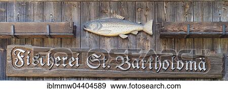 Wooden sign, fishery St. Bartholomä, Lake Königssee, National Park Berchtesgaden, Berchtesgaden area, Upper Bavaria, Bavaria, Germany, Europe View Large Photo Image Stock Photo - Wooden sign, fishery St. Bartholomä, Lake Königssee, National Park Berchtesgaden, Berchtesgaden area, Upper Bavaria, Bavaria, Germany, Europe. Fotosearch
