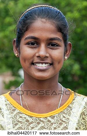Young native Sinhalese woman smiling, portrait, Anuradhapura, North Central Province, Sri Lanka, Asia View Large Photo Image Stock Photo - Young native Sinhalese woman smiling, portrait, Anuradhapura, North Central Province, Sri Lanka, Asia. Fotosearch