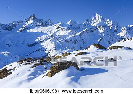 Zinalrothorn, 4221m, Weisshorn, 4505m, Zermatt, Valais, Switzerland, Europe View Large Photo Image Stock Photo - Zinalrothorn, 4221m, Weisshorn, 4505m, Zermatt, Valais, Switzerland, Europe. Fotosearch