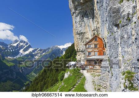 Äscher Wildkirchli, Appenzell Innerrhoden, Switzerland, Europe View Large Photo Image Picture - Äscher Wildkirchli, Appenzell Innerrhoden, Switzerland, Europe. Fotosearch