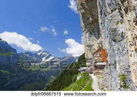 Äscher Wildkirchli, Appenzell Innerrhoden, Switzerland, Europe View Large Photo Image Stock Photography - Äscher Wildkirchli, Appenzell Innerrhoden, Switzerland, Europe. Fotosearch