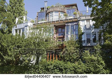 Ökohaus, Eco house by architect Frei Otto, Corneliusstraße, Berlin, Germany, Europe View Large Photo Image Stock Photo - Ökohaus, Eco house by architect Frei Otto, Corneliusstraße, Berlin, Germany, Europe. Fotosearch