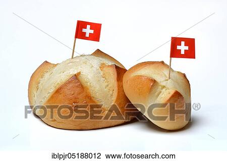 Stock Image - 1st August-Weggen, Brioche, National Holiday, Federal Holiday, Switzerland, Europe. Fotosearch