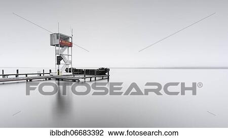 Stock Image - A rescue tower at the Berlin Müggelsee in Friedrichshagen, Berlin Köpenick, Germany, Europe. Fotosearch