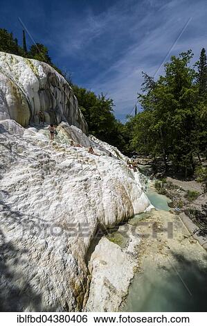 Accumulated white minerals and the pools of the hot springs of Bagni San Filippo in the middle of the forest, Castiglione d’Orcia, Tuscany, Italy, Europe View Large Photo Image Stock Photograph - Accumulated white minerals and the pools of the hot springs of Bagni San Filippo in the middle of the forest, Castiglione d’Orcia, Tuscany, Italy, Europe. Fotosearch