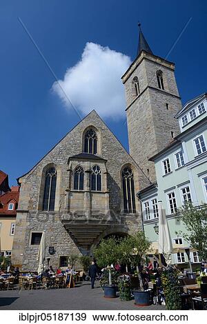 Stock Photo - Aegidienkirche, Bridgehead Church, Erfurt, Thuringia, Germany, Europe. Fotosearch