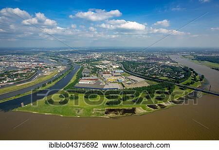 Aerial view, Kasslerfeld with Rheinbogen and Ruhr estuary, Duisburg, Ruhr district, North Rhine-Westphalia, Germany, Europe View Large Photo Image Stock Image - Aerial view, Kasslerfeld with Rheinbogen and Ruhr estuary, Duisburg, Ruhr district, North Rhine-Westphalia, Germany, Europe. Fotosearch