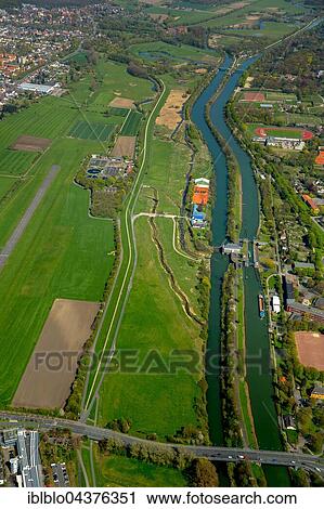 aerial view, The Datteln-Hamm Canal, locks, Ruhr district, North Rhine-Westphalia, Germany, Europe View Large Photo Image Stock Image - aerial view, The Datteln-Hamm Canal, locks, Ruhr district, North Rhine-Westphalia, Germany, Europe. Fotosearch
