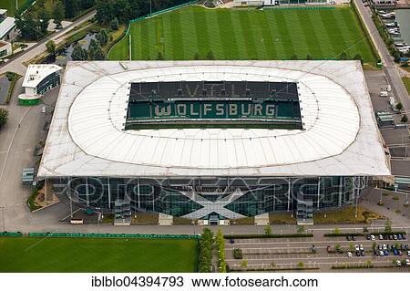 Aerial view, Volkswagen Arena of Wolfsburg, Bundesliga Football Club, Volkswagen factory in Wolfsburg, Lower Saxony, Germany, Europe View Large Photo Image Stock Image - Aerial view, Volkswagen Arena of Wolfsburg, Bundesliga Football Club, Volkswagen factory in Wolfsburg, Lower Saxony, Germany, Europe. Fotosearch