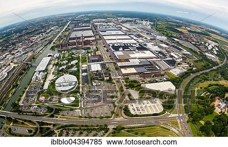 Aerial view, Volkswagen factory Wolfsburg, Autostadt and Ritz Carlton Hotel, Fish-eye lens, Lower Saxony, Germany, Europe View Large Photo Image Stock Photography - Aerial view, Volkswagen factory Wolfsburg, Autostadt and Ritz Carlton Hotel, Fish-eye lens, Lower Saxony, Germany, Europe. Fotosearch