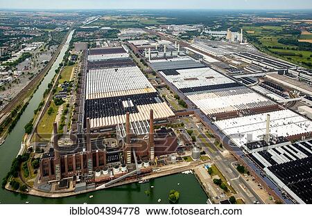 Aerial view, Volkswagen factory with heating plant VW Südstraße, Lower Saxony, Germany, Europe View Large Photo Image Stock Photo - Aerial view, Volkswagen factory with heating plant VW Südstraße, Lower Saxony, Germany, Europe. Fotosearch