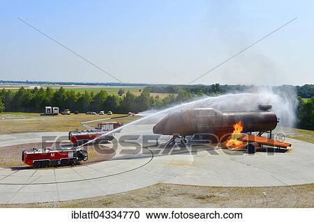 Aircraft fire drill, fire drill site Airport MUC, Munich, Bavaria, Germany, Europe View Large Photo Image Stock Image - Aircraft fire drill, fire drill site Airport MUC, Munich, Bavaria, Germany, Europe. Fotosearch