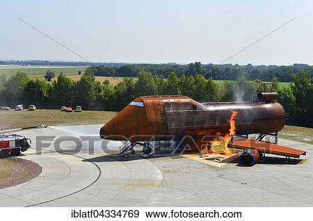 Aircraft fire drill, fire drill site Airport MUC, Munich, Bavaria, Germany, Europe View Large Photo Image Stock Photo - Aircraft fire drill, fire drill site Airport MUC, Munich, Bavaria, Germany, Europe. Fotosearch
