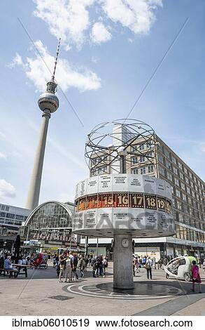Alexanderplatz, Urania World Time Clock and Berlin TV Tower, Mitte, Berlin, Germany, Europe View Large Photo Image Stock Photo - Alexanderplatz, Urania World Time Clock and Berlin TV Tower, Mitte, Berlin, Germany, Europe. Fotosearch