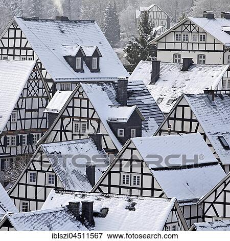 Alter Flecken, old town in winter, Freudenberg, Siegerland, North Rhine-Westphalia, Germany, Europe View Large Photo Image Stock Photo - Alter Flecken, old town in winter, Freudenberg, Siegerland, North Rhine-Westphalia, Germany, Europe. Fotosearch