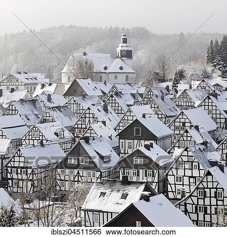 Alter Flecken, old town in winter, Freudenberg, Siegerland, North Rhine-Westphalia, Germany, Europe View Large Photo Image Stock Photograph - Alter Flecken, old town in winter, Freudenberg, Siegerland, North Rhine-Westphalia, Germany, Europe. Fotosearch
