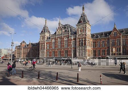 Amsterdam Central Station, Amsterdam Centraal, Amsterdam, Holland, The Netherlands, Europe View Large Photo Image Stock Photography - Amsterdam Central Station, Amsterdam Centraal, Amsterdam, Holland, The Netherlands, Europe. Fotosearch