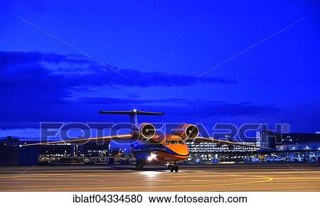 Stock Image - AN-75TK-100, CAVOK, cargo plane, Munich Airport, Upper Bavaria, Bavaria, Germany, Europe. Fotosearch