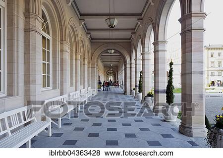 Arcade building with arcade passage, architect Friedrich von Gärtner, Bad Kissingen District, Lower Franconia, Bavaria, Germany, Europe View Large Photo Image Stock Photo - Arcade building with arcade passage, architect Friedrich von Gärtner, Bad Kissingen District, Lower Franconia, Bavaria, Germany, Europe. Fotosearch